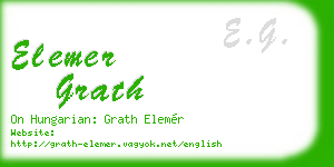 elemer grath business card